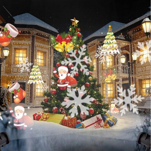 PROJEKTOR LED ŚNIEG ŚWIĄTECZNY 48 WZORÓW LASEROWY REFLEKTOR NA DOM RZUTNIK na Arena.pl