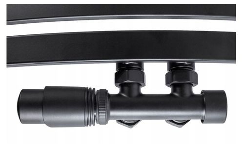 ZAWÓR TERMOSTATYCZNY CZARNY MAT DUOPLEX+MASKOWNICA PROSTOKĄTNA DO GRZEJNIKA na Arena.pl