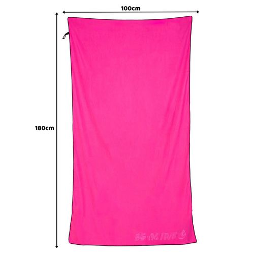 Ręcznik Szybkoschnący Z Mikrofibry 130X80 Różowo-Czarny na Arena.pl