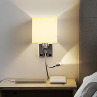 Lampa LED do czytania regulowana ALLOMN gęsia szyja USB chrom POWYSTAWOWY