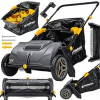 ZBIERACZ DO LIŚCI ZAMIATARKA RĘCZNA 530 MM DO LIŚCI TRAWY Z KOSZEM 100 L