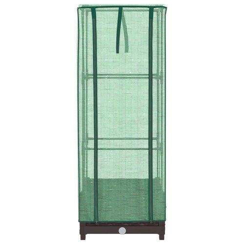 Podwyższona donica ze szklarnią, wygląd rattanu, 40x40x123 cm na Arena.pl