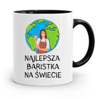 Dla Baristy Baristki Kawiarki Kubek Czarny Prezent Z Nadrukiem Ze Zdjęciem