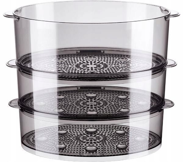 Parowar Amica PT3012 900W 10,8L 3 Pojemniki Wyświetlacz Timer Biały zdjęcie 6