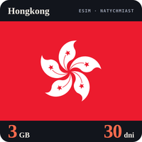 Karta eSIM Internet Hongkong 3 GB na 30 dni - bez rejestracji