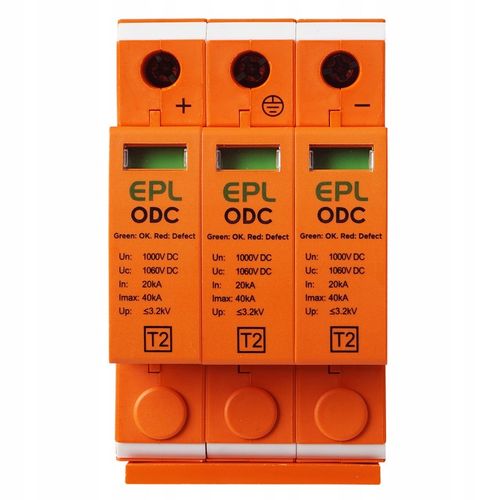 OGRANICZNIK OCHRONNIK PRZEPIĘĆ PRZEPIĘCIOWY FOTOWOLTAIKA 1000V DC 3P na Arena.pl