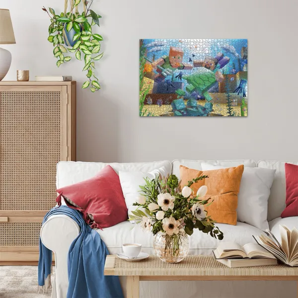 Puzzle 1000 Elementów. Minecraft. Mozaika zdjęcie 3