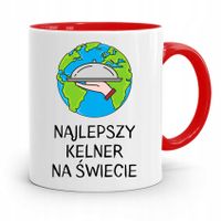 Dla Kelnera Kubek Czerwony Najlepszy Na Świecie Z Nadrukiem Ze Zdjęciem