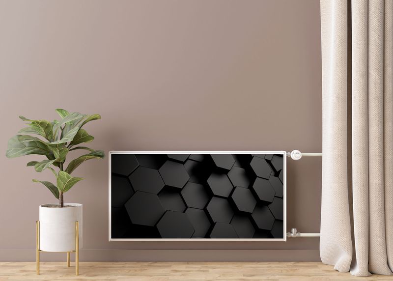 MASKOWNICA Magnetyczna Na Kaloryfer Abstrakcyjne Heksagony 110cm x 60cm zdjęcie 7