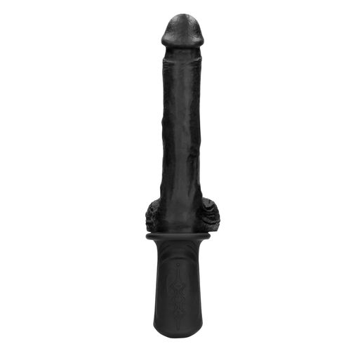 hand held liquid silicone vibrating and thrusting sex machine - black na Arena.pl