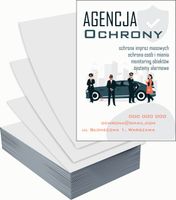 Ulotki A5 reklamowe firmowe 100 szt różne wzory AGENCJA OCHRONY