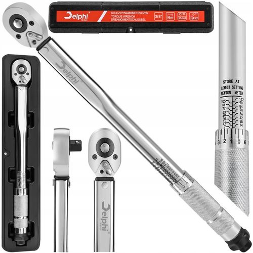 KLUCZ DYNAMOMETRYCZNY Delphi 7-112Nm 3/8" z BLOKADĄ STAL CrMO +- 4% na Arena.pl