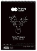 SZKICOWNIK NA SPIRALI A4 220G HAPPY COLOR CZARNY 5902979002229