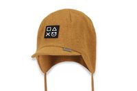 BROEL IZYDOR czapka pilotka wiązana dla chłopca ciemny miodowy 48-50