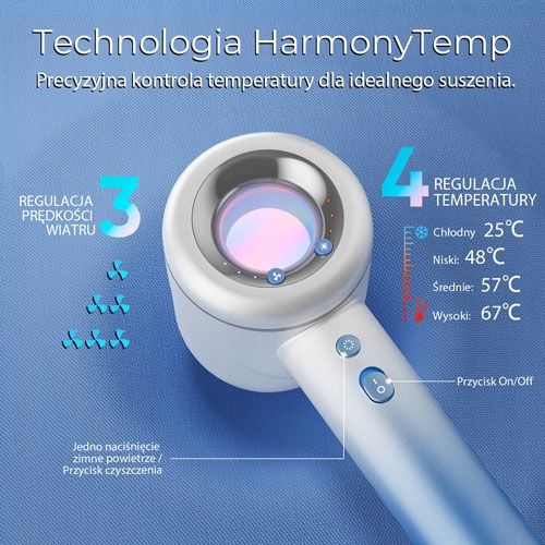Inteligentna suszarka do włosów Air Essence MistralBlow iQ Ionic Gold&Grey na Arena.pl