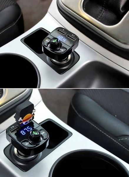 TRANSMITER FM BLUETOOTH do samochodu MP3 2X USB ładowarka samochodowa zdjęcie 4