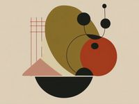 Plakat 20x15cm Geometryczny Balans