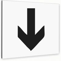 Tabliczka STRZAŁKA W DÓŁ BIAŁA Tablica nierdzewna NADRUK UV ALUMINIOWA