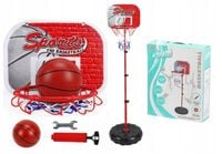 ZESTAW DO KOSZYKÓWKI REGULOWANY DO 171CM TARCZA KOSZ PIŁKA ZABAWKA SPORTOWA