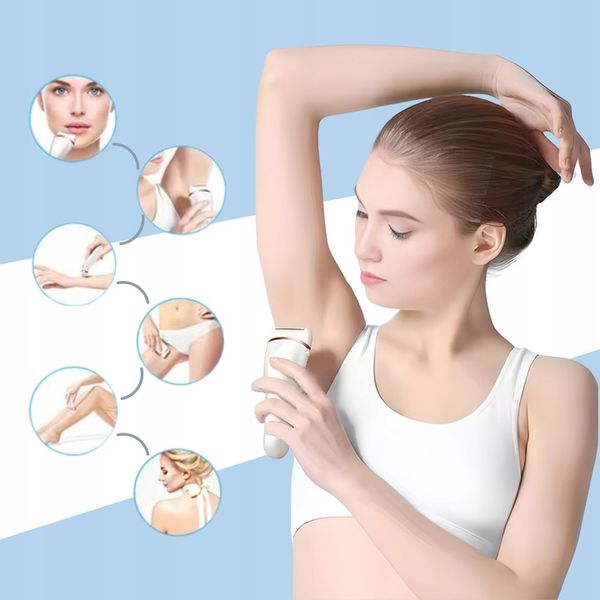 GOLARKA DAMSKA depilator trymer maszynka do ciała bikini nóg pach 3 w 1 USB zdjęcie 5