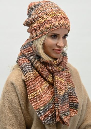 Wełniany Komplet Kobiecy na Zimę Gruby Ciepły Wz4 na Arena.pl