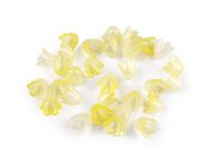 KWIATY DZWONECZKI BARWIONE ŻÓŁTY 9x11MM 10SZT