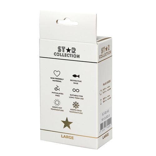 Star Collection - Silver Metal Anal Plug L - Light Pink Stone na Arena.pl