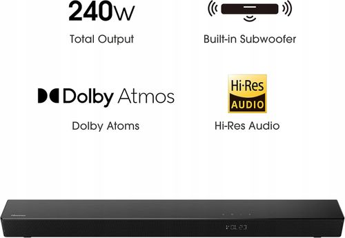 Hisense AX2106G 2.1-kanałowy soundbar z wbudowanym subwooferem, 240 W BT na Arena.pl