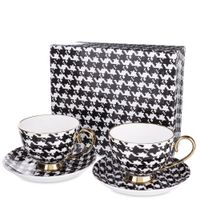 Zestaw 2 filiżanek z talerzykami porcelana Queen Isabell