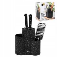 Stojak na noże Konighoffer 22 cm czarny tworzywo sztuczne