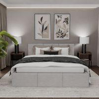 ŁÓŻKO TAPICEROWANE DO SYPIALNI 120x200 ŁÓŻKO PODWÓJNE Z POJEMNIKIEM SZARE