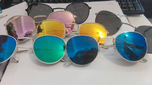 OKULARY RETRO kolory - ŻÓŁTY na Arena.pl