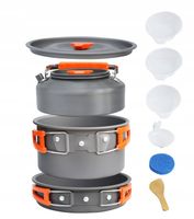 GARNKI TURYSTYCZNE KOMPLET GARNEK PATELNIA CZAJNIK