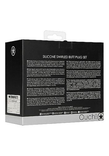 swirled butt plug set - black na Arena.pl