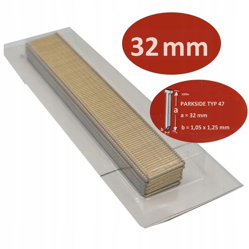 Gwoździe PARKSIDE typ 47 sztyfty 32 mm do PET25 GWOŹDZIE PARKSIDE PET na Arena.pl