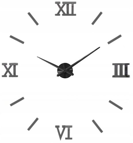 zegar ścienny duży czarny mechanizm zegara na ścianę do salonu kuchni na Arena.pl