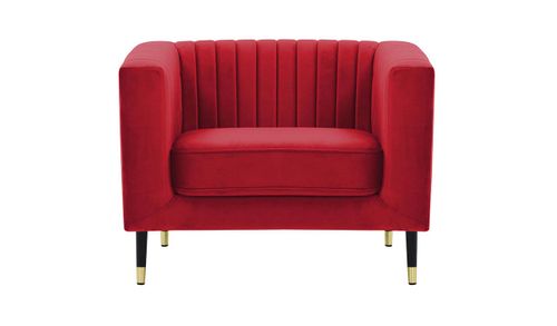 Fotel Slender - czerwony - Velluto 7 na Arena.pl