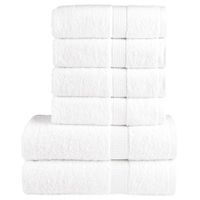 6-częściowy zestaw ręczników premium SOLUND, biały, 600 g/cm²