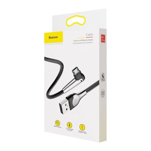 Kątowy kabel micro USB Baseus Sharp Bird 1.5A 2m (czarny) na Arena.pl
