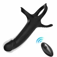 armony dildo z pierścieniem i pilotem, czarne, 9 trybow wibracji