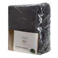 Prześcieradło z gumką FLANO 140X200 +30 cm polarowe stalowe