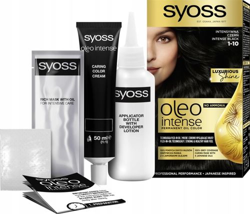 SYOSS OLEO INTENSE FARBA DO WŁOSÓW BEZ AMONIAKU NR 1-10 INTENSYWNA CZERŃ na Arena.pl