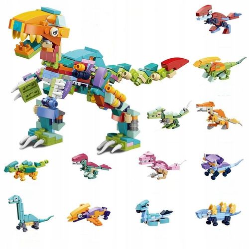KALENDARZ ADWENTOWY 24 ELEMENTY KLOCKI DINOZAUR SAMOCHODY na Arena.pl