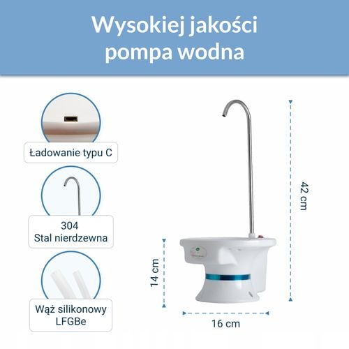 DOZOWNIK DO WODY ViO E3 white - ELEKTRYCZNA POMPKA WODY W FORMIE STOJAKA na Arena.pl