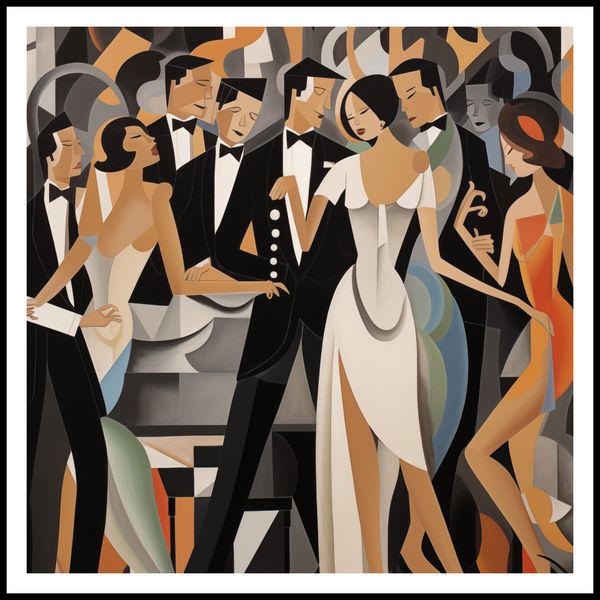 Plakat 80x80cm Bal w Art Deco zdjęcie 3