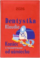 KALENDARZ A5 2026 DZIENNY terminarz z nadrukiem DLA DENTYSTKI + IMIĘ