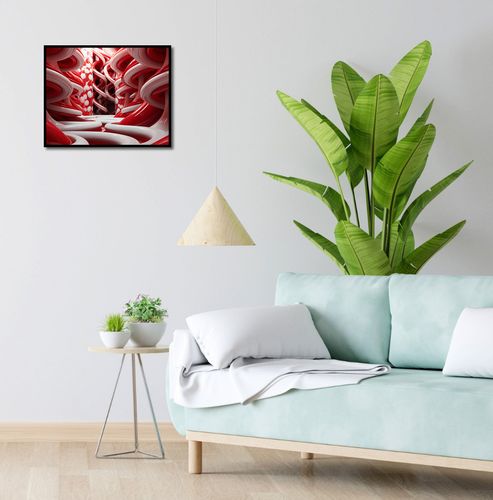 Plakat 50x40cm Czerwone Wiry na Arena.pl