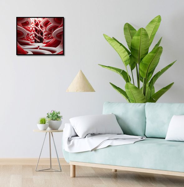 Plakat 50x40cm Czerwone Wiry zdjęcie 4