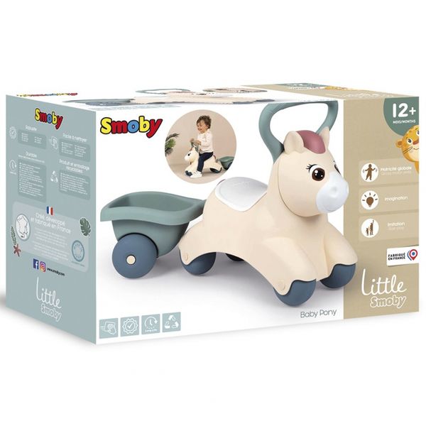 SMOBY Little Pierwszy Jeździk Pony Ride-On Kucyk z Przyczepką zdjęcie 10
