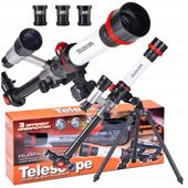 EDUKACYJNY TELESKOP DLA DZIECI LUNETA OBSERWACYJNA Z MINI KOMPASEM + STATYW